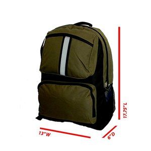 17"  Safety Reflective School Backpack, Causal Daypack, Hiking Bag